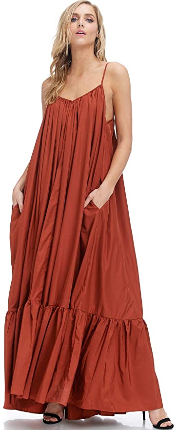 rust maxi dress