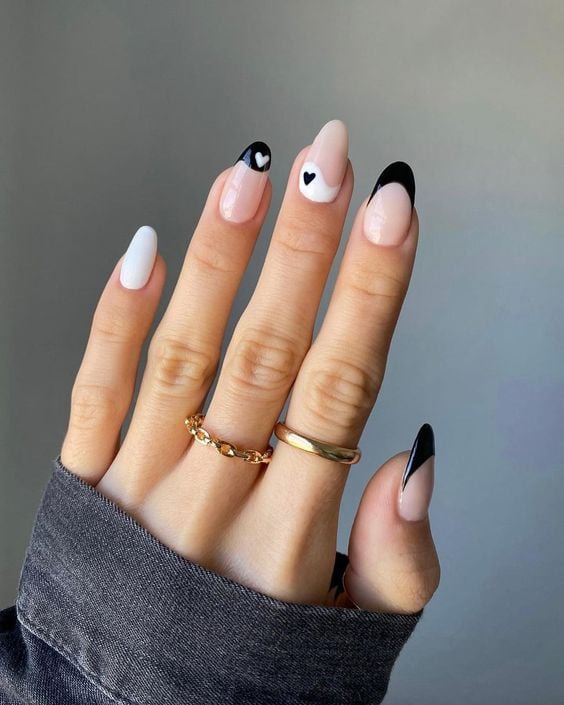 53 Black and White Nail Designs that You Will Love!