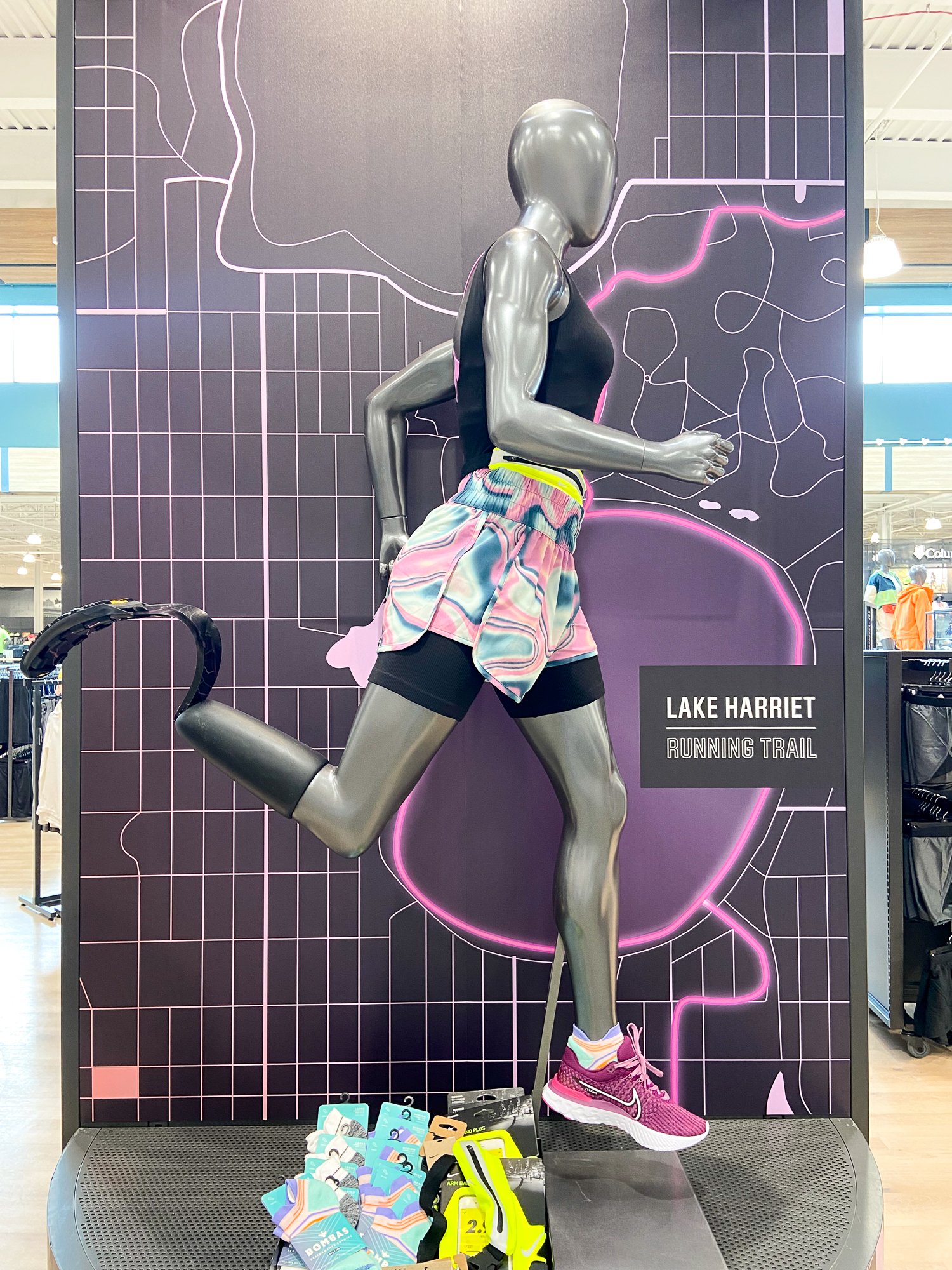 woman mannequin running