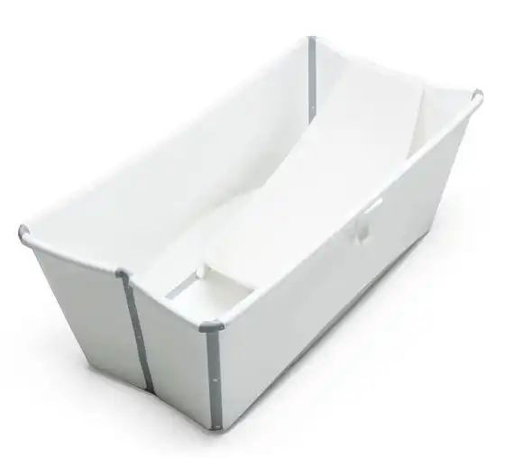Stokke Flexi Bath Foldable Baby Bath Tub with Temperature Plug & Infant Insert