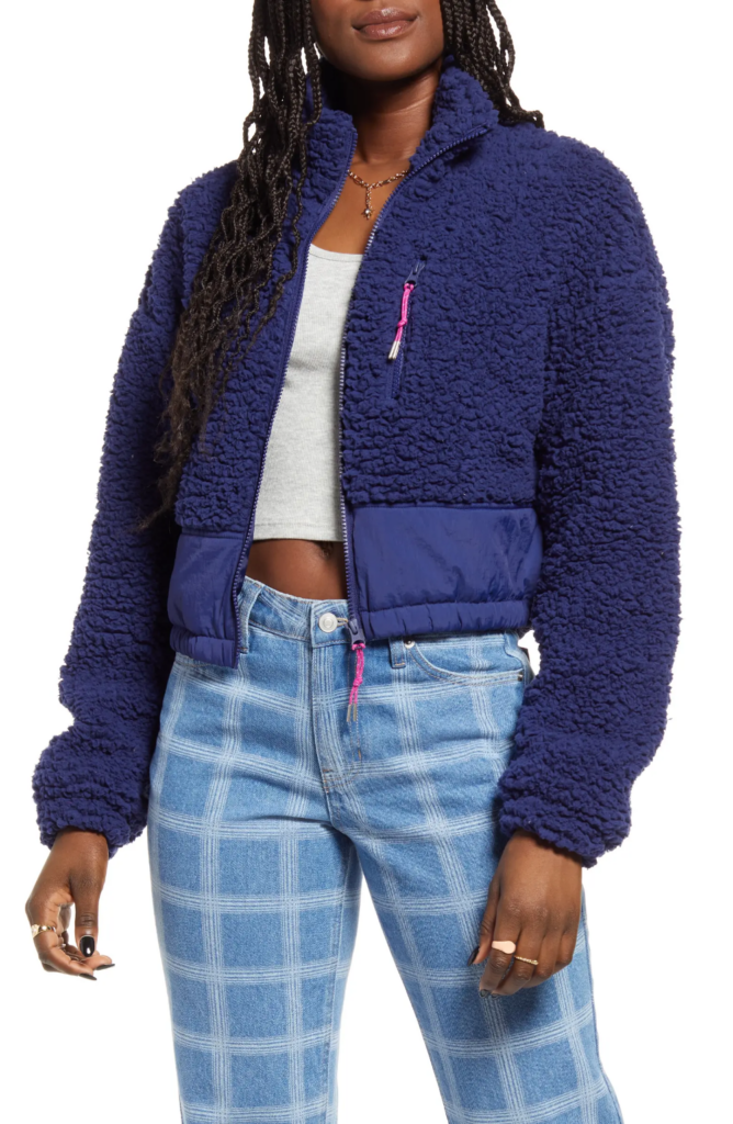 BP_ Crop High Pile Fleece Jacket _ Nordstrom