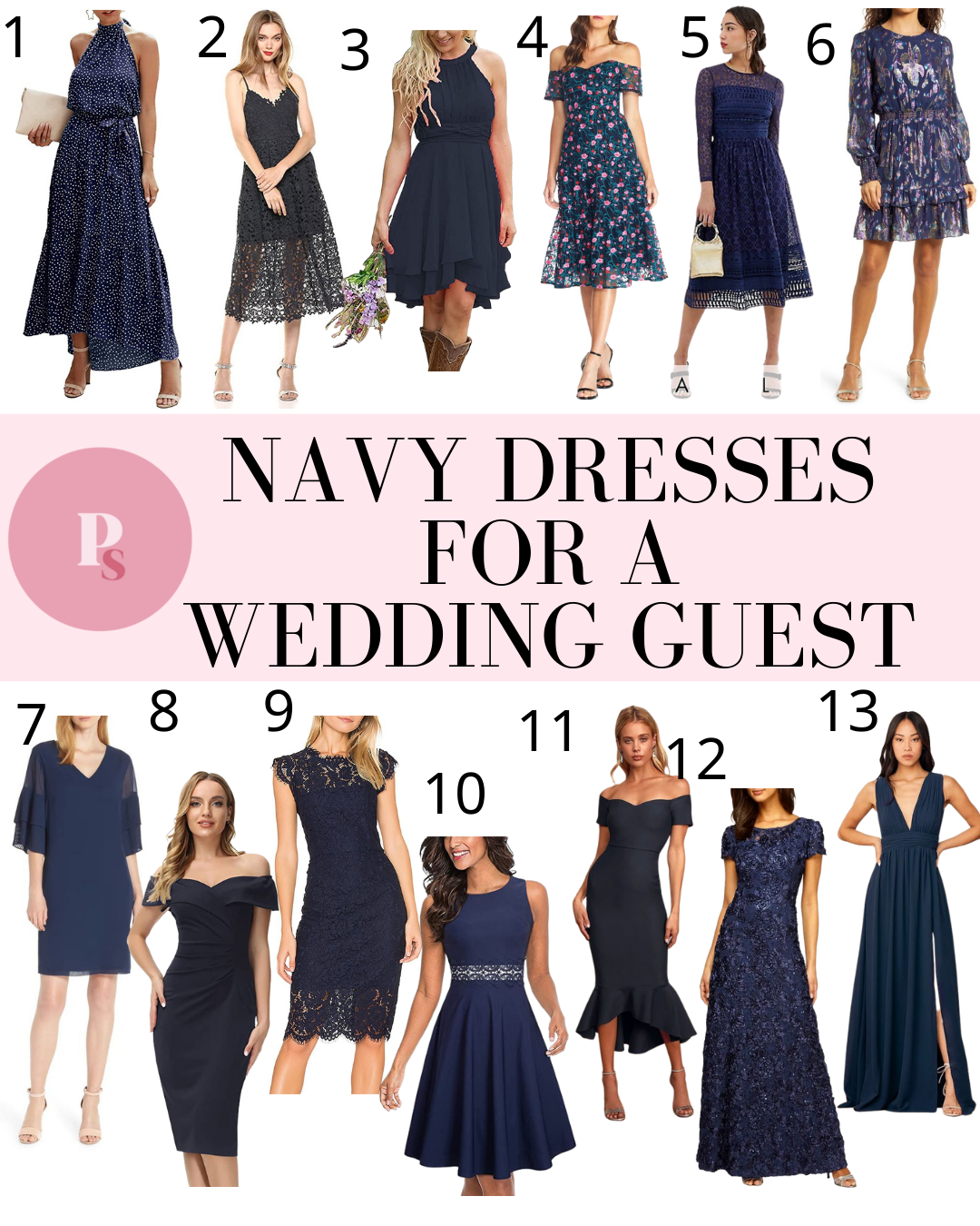 Navy Blue Dresses for Wedding Guests ...