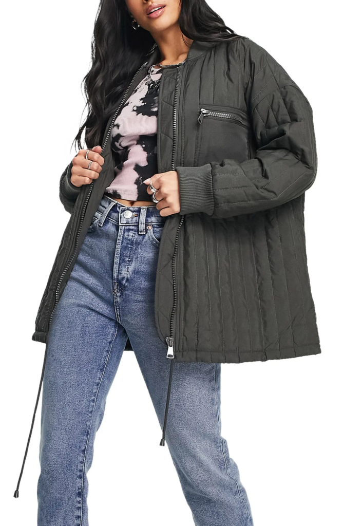 Quilted Bomber Jacket