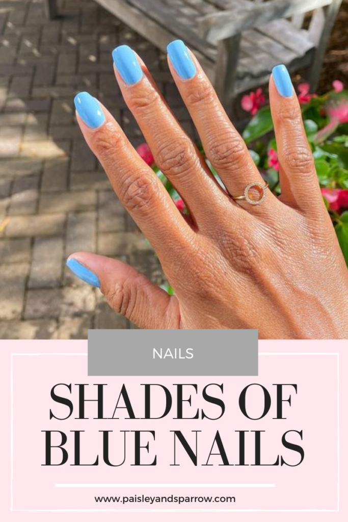 Shades of blue nails