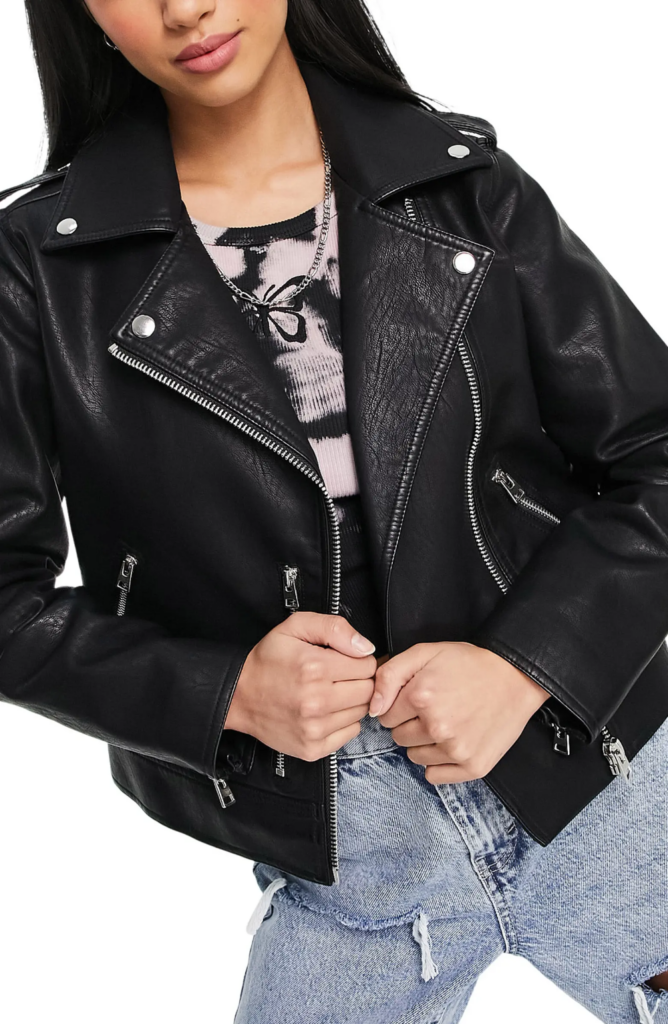 Topshop Faux Leather Moto Jacket _ Nordstrom