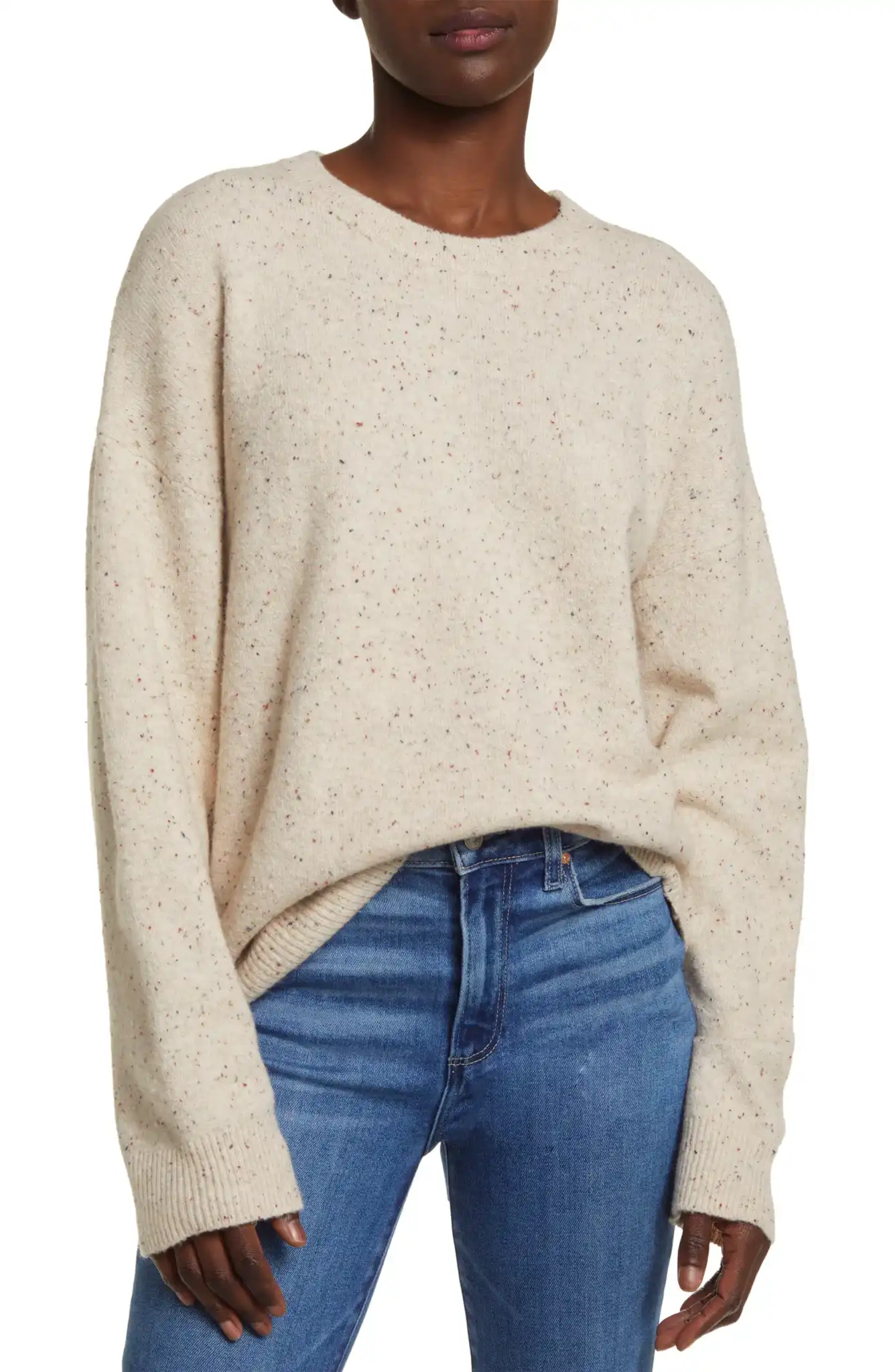 Speckled Relaxed Fit Sweater