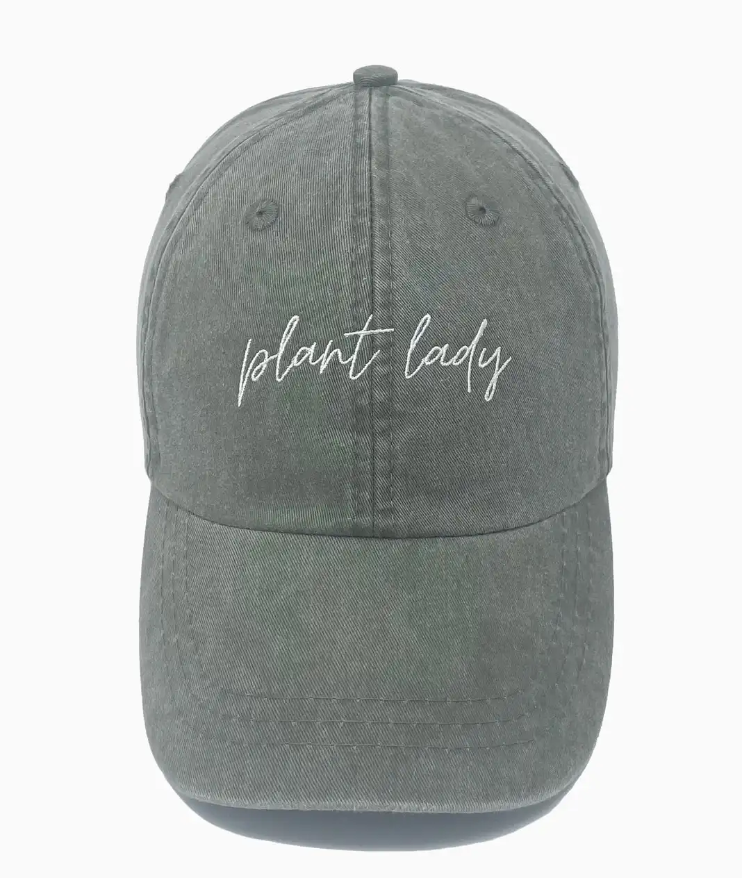 Plant Lady Embroidered Pigment-dyed Baseball Cap