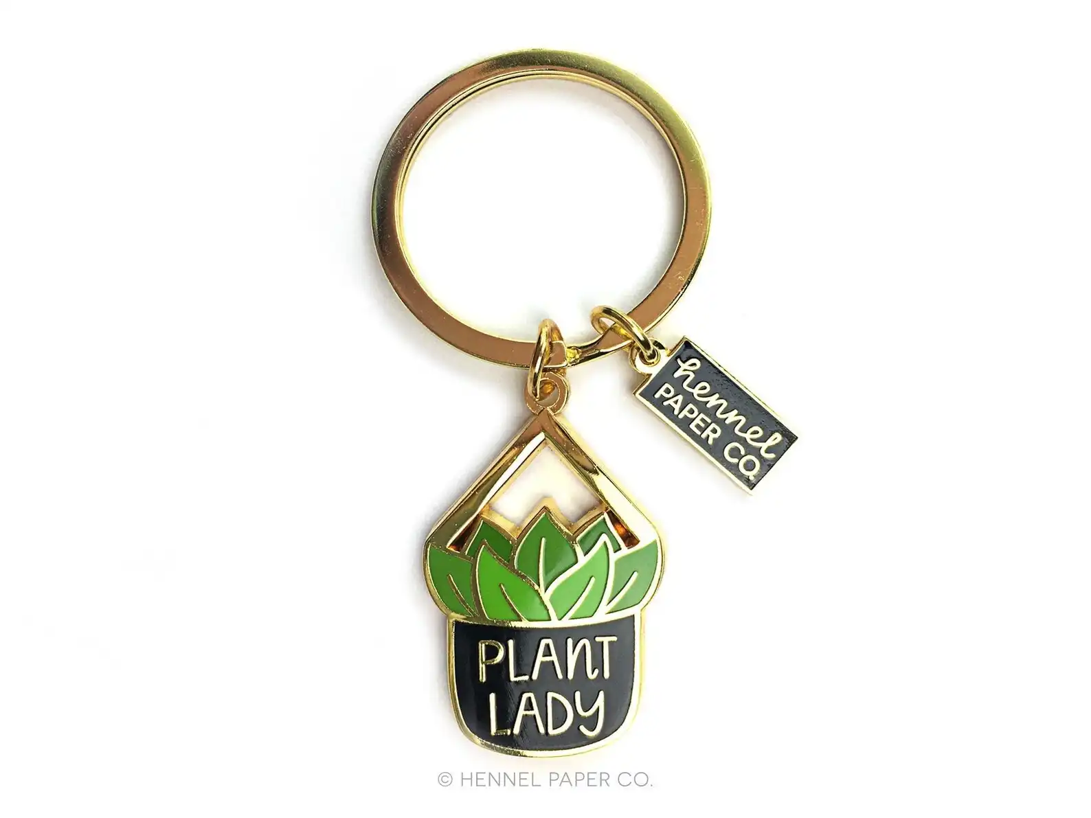 Plant Lady Enamel Keychain