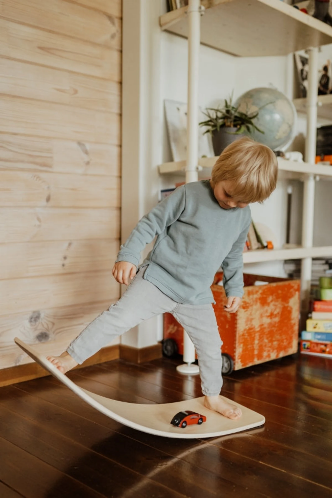 Balance Board with Merino Wool