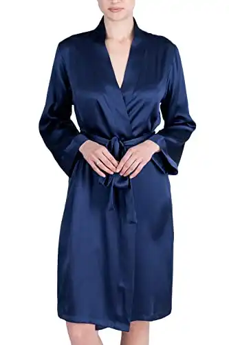 OSCAR ROSSA Women's Luxury Silk Sleepwear 100% Silk Robe Kimono