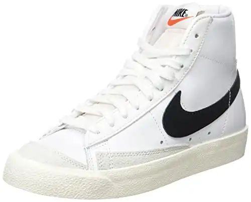 Nike Women's Blazer MID 77 Sneaker, White Black Sail