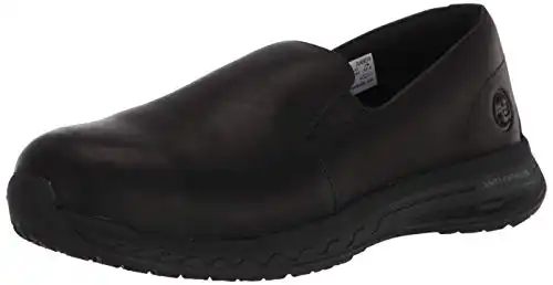 Timberland PRO Women’s Drivetrain Leather Slip-on Alloy Safety Toe Industrial Casual Work Shoe
