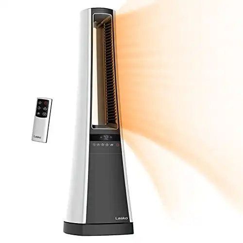 Lasko Bladeless W/Remote Space Heaters, 27&quot, Silver AW300