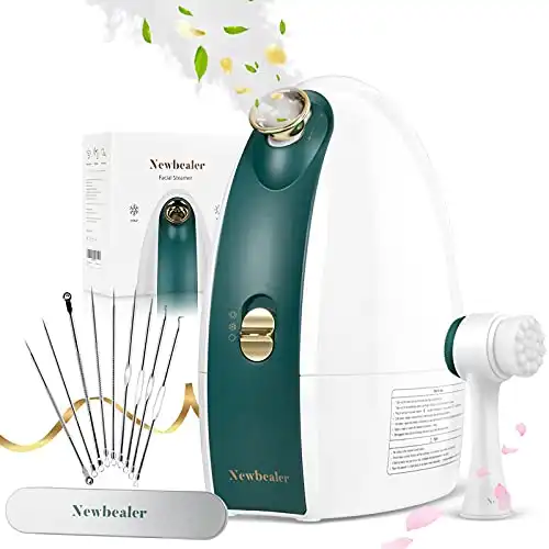 Newbealer Facial Steamer, 3in1 Aromatherapy Face Humidifier, 20 Min Hot & 60 Min Cold