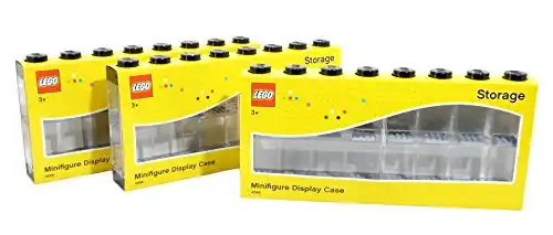 LEGO Minifigure Display Case (Large 3-Pack Black)