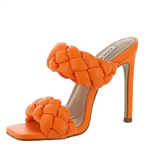 Steve Madden Women's Kenley Heeled Sandal, Orange, 6