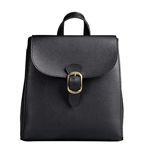 Simple Vegan Leather Flap 3 Way Convertible Backpack For Women Classic Vintage Faux Leather Fashion Daypack