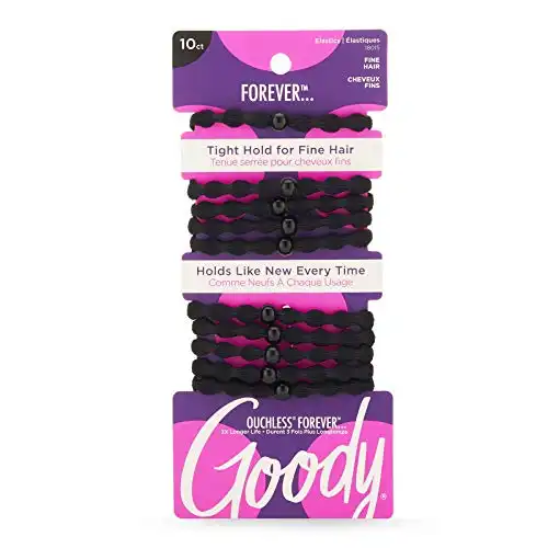 Goody Forever Ouchless Elastic Fine Hair Tie - 10 Count
