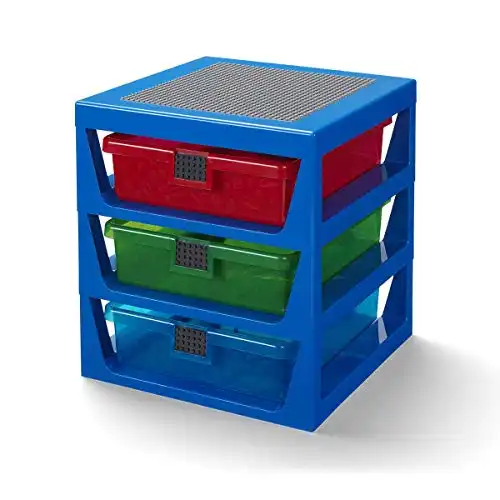 Lego 3-Drawer Storage Rack System, 13-2/3 x 12-3/4 x 15 Inches,