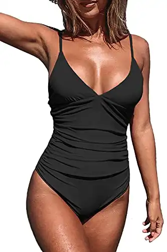 CUPSHE V Neck Bathing Suits