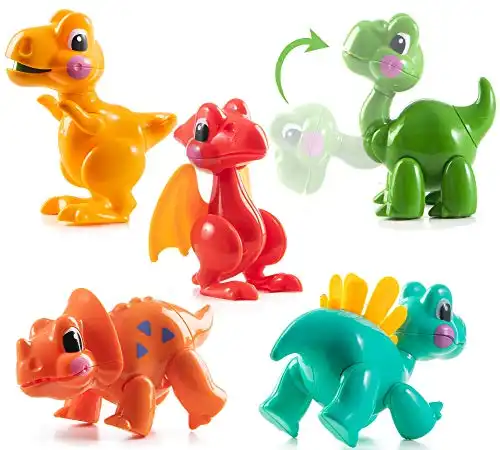 Prextex Flexible Cartoon Dinosaurs Twister Stocking Stuffers Dinosaur Toys