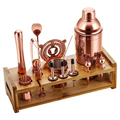 Soing Rose Copper 24-Piece Cocktail Shaker Set