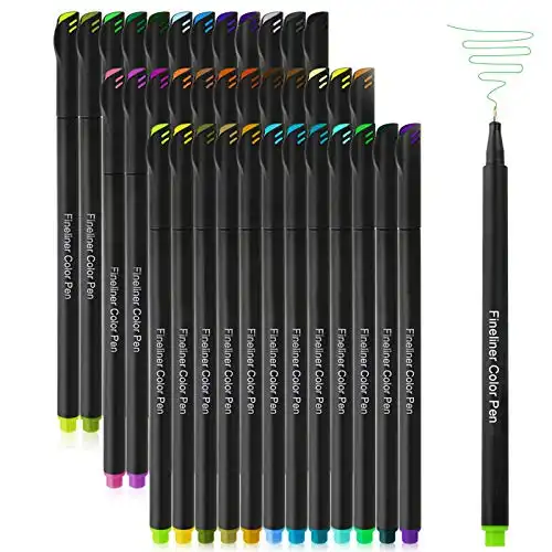 36 Colors Journal Planner Pens