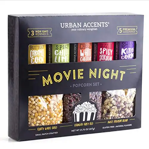 Movie Night Popcorn and Seasoning Set