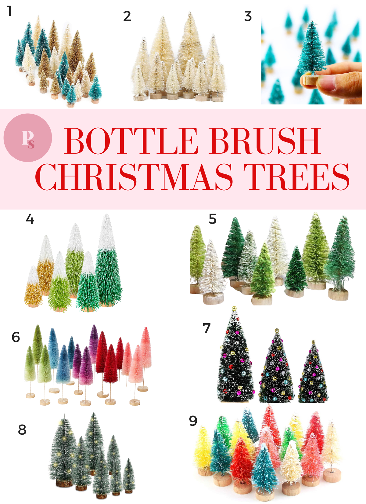 bottle brush christmas trees