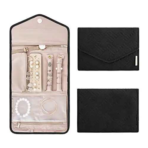 Travel Jewelry Organizer Roll Foldable Jewelry Case for  Rings, Necklaces, Bracelets, Earrings