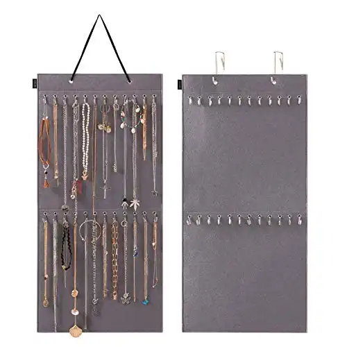 Jewelry Organizer Hanging Necklace Storage Holder for Women 24 Hooks Organizer for Holding Jewelry