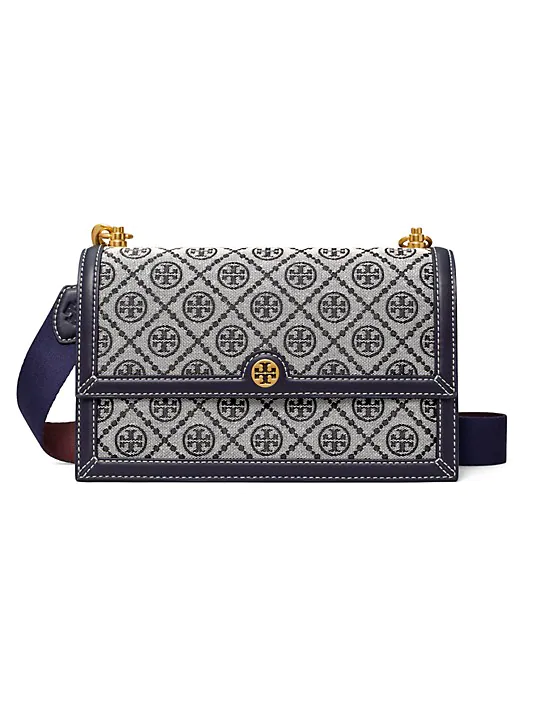 T Monogram Jacquard Crossbody Bag