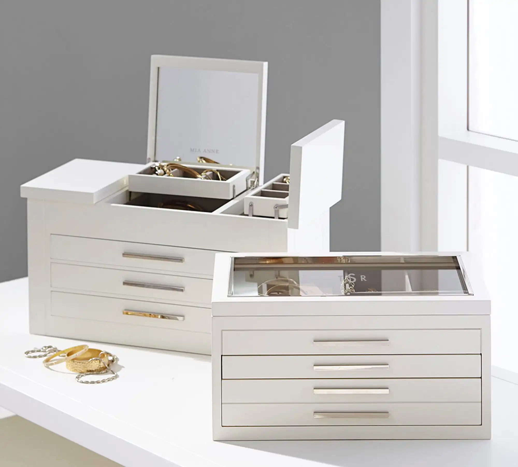 Stella Jewelry Boxes - Dutch White