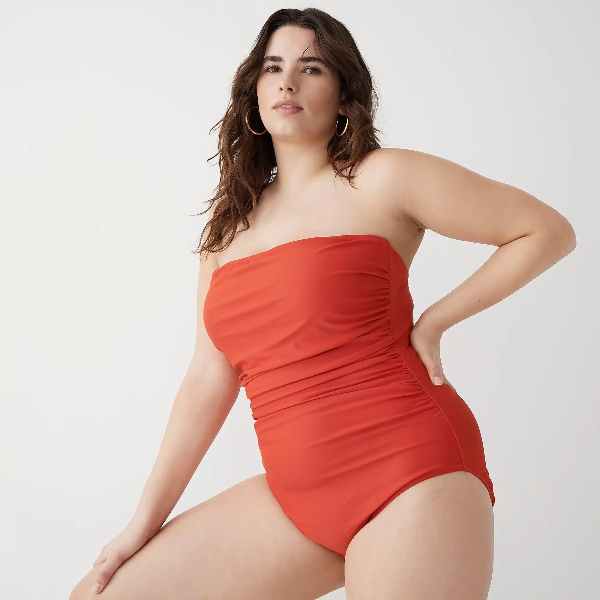 Ruched Bandeau One-Piece