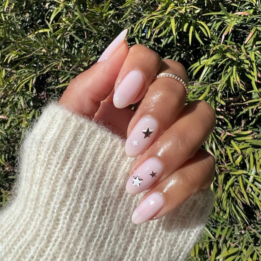 white and silver stars