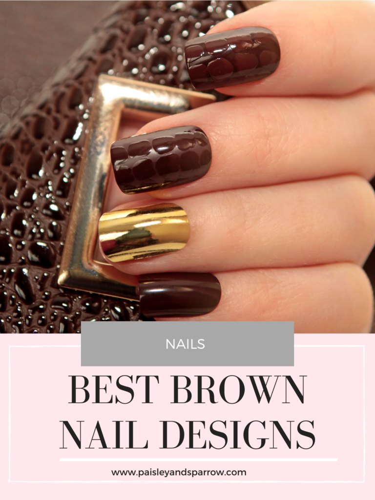 40+ Brown and White Nail Designs You Need To Try! - Prada & Pearls