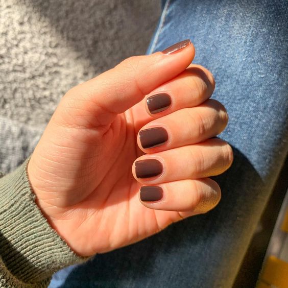 dark brown nails