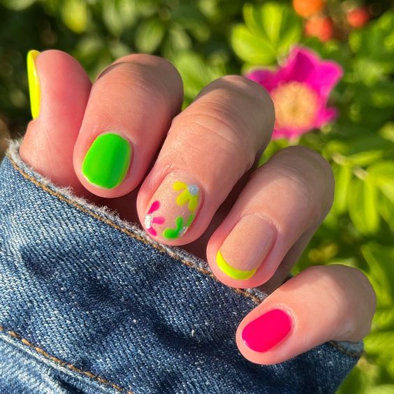 neon flowers