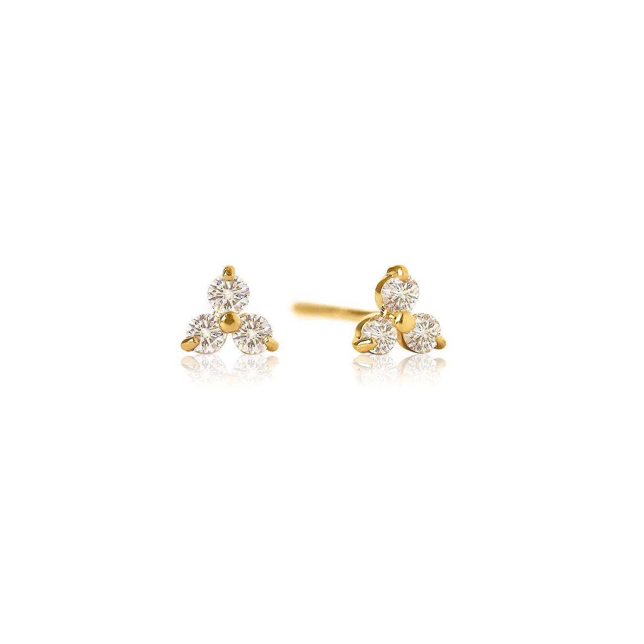 Diamond Clover Studs