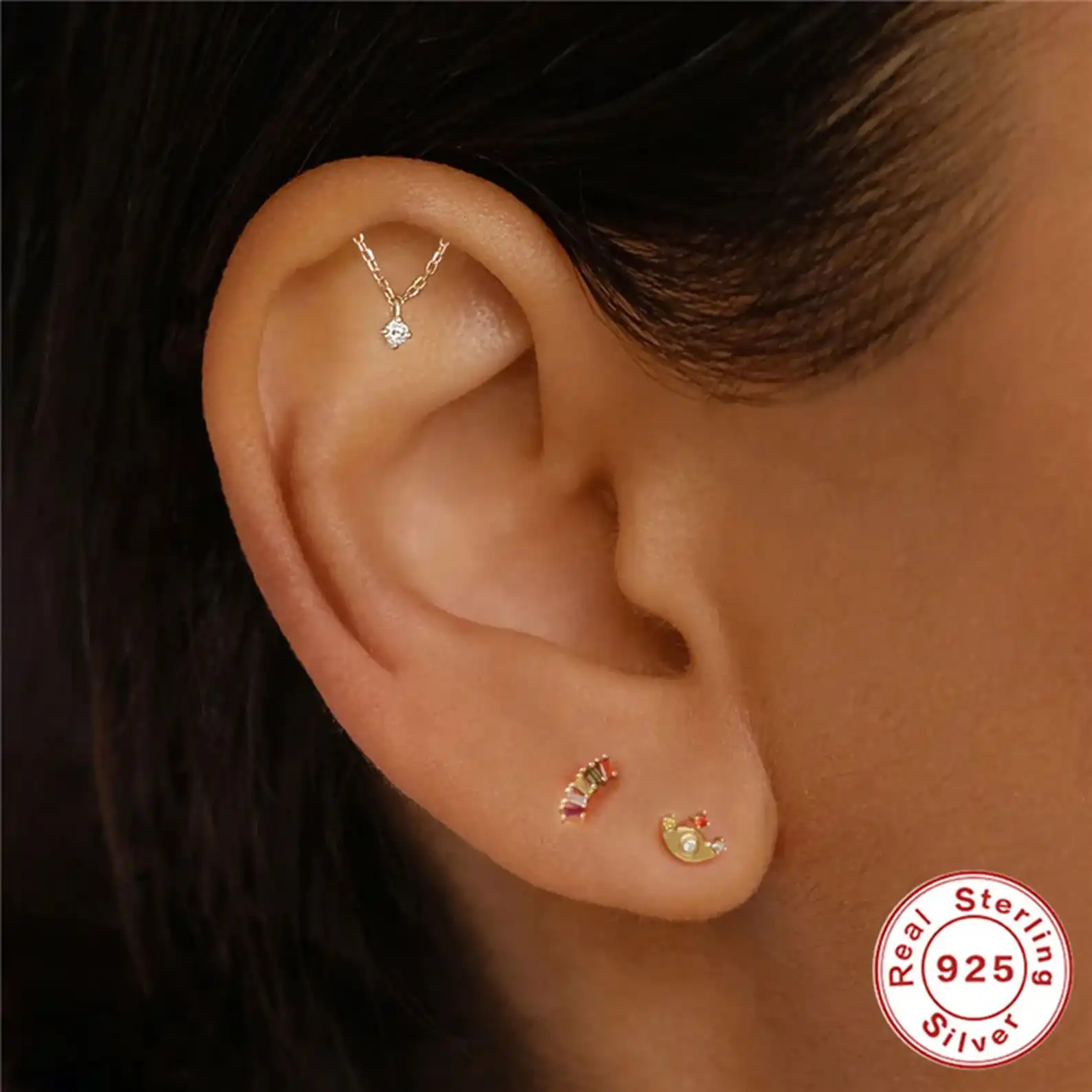 Helix Earring With Chain
