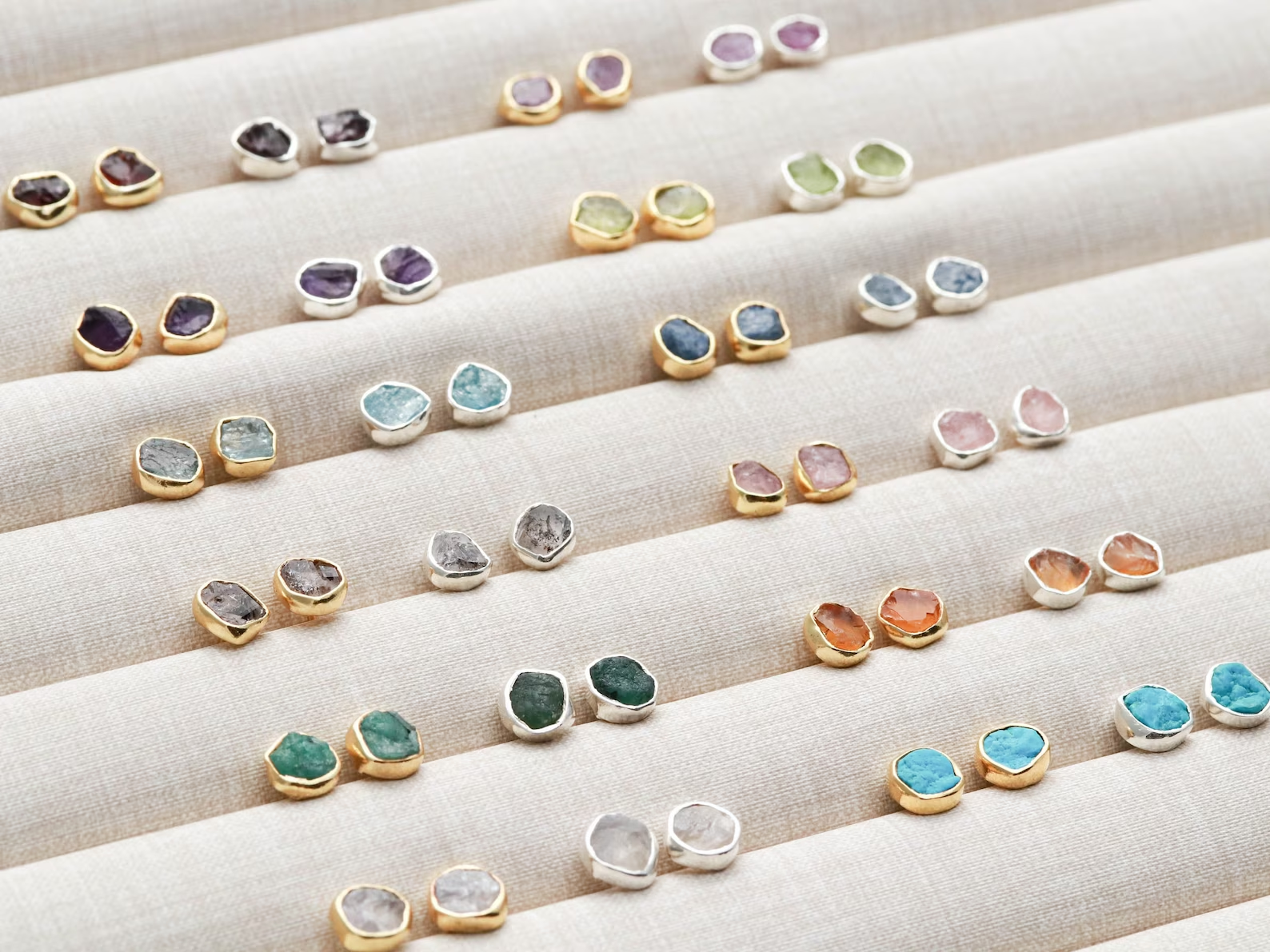 Gemstone Stud Earrings