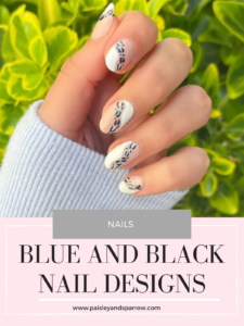 Blue And Black Nail Designs 225x300 