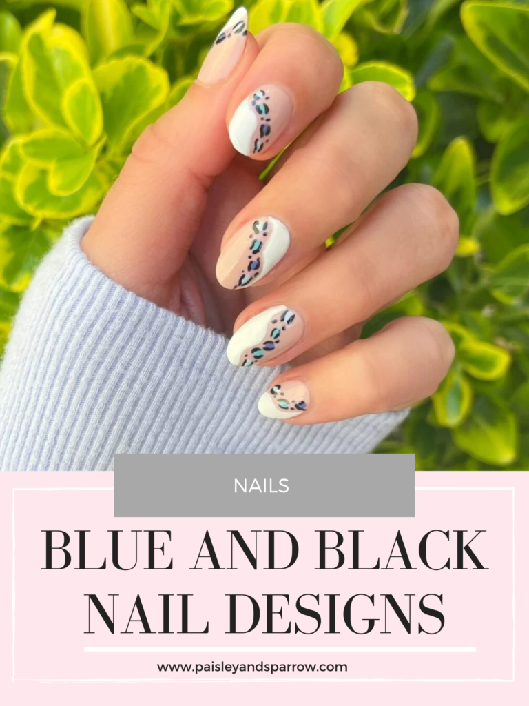 10 Stunning Blue And Black Nail Designs To Try 2024