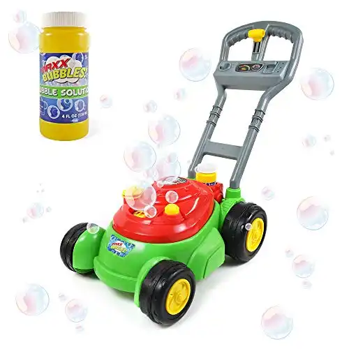 Sunny Days Entertainment Bubble-N-Go Deluxe Toy Bubble Lawn Mower with 4 oz Bubble Solution