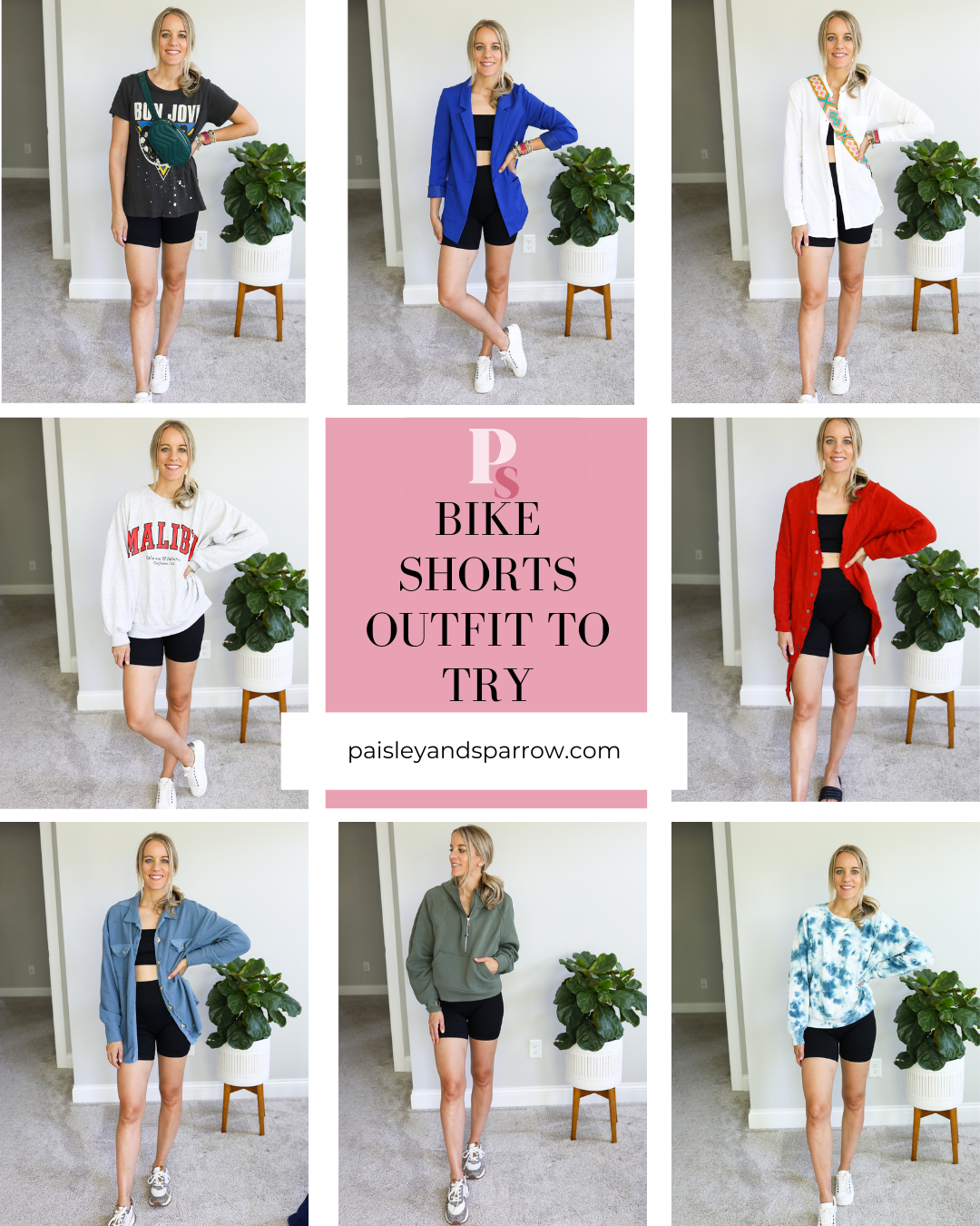 9 Best Biker Shorts Outfit Ideas to Wear for Summer - Paisley & Sparrow