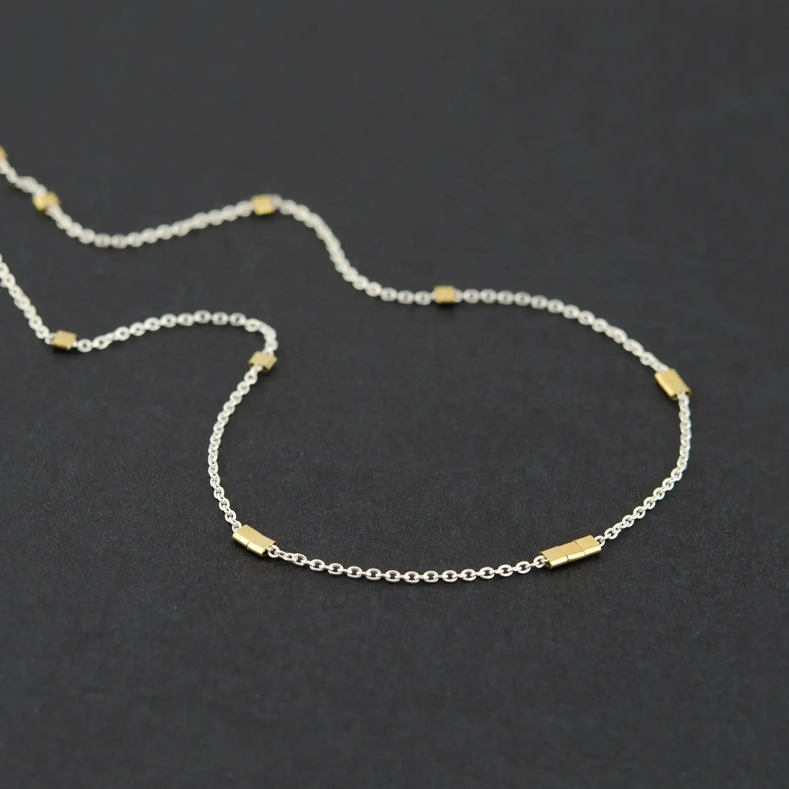 Dainty Gold and Silver Necklace