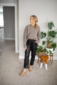 Faux Leather Joggers main image 0