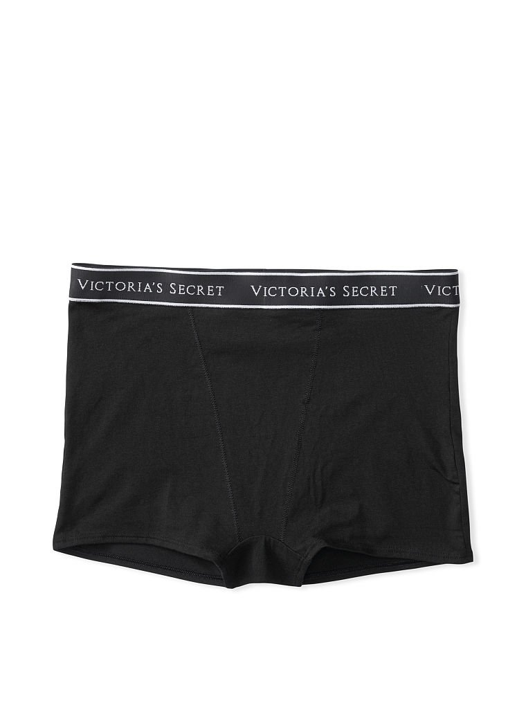 Logo Cotton High-Waist Boyshort Panty