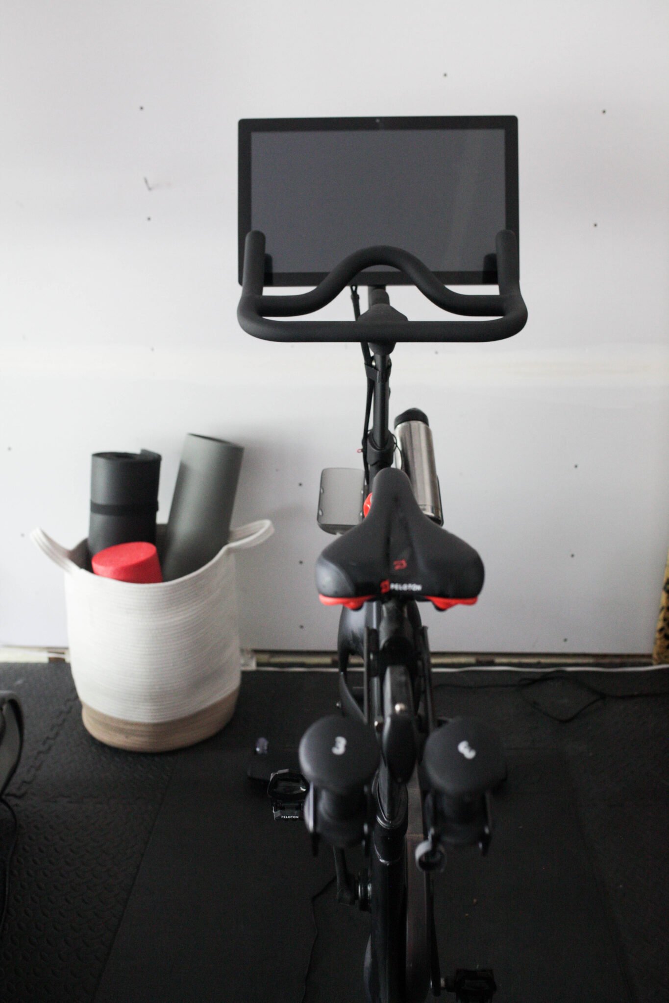 Peloton Indoor Exercise Bike in our home gym