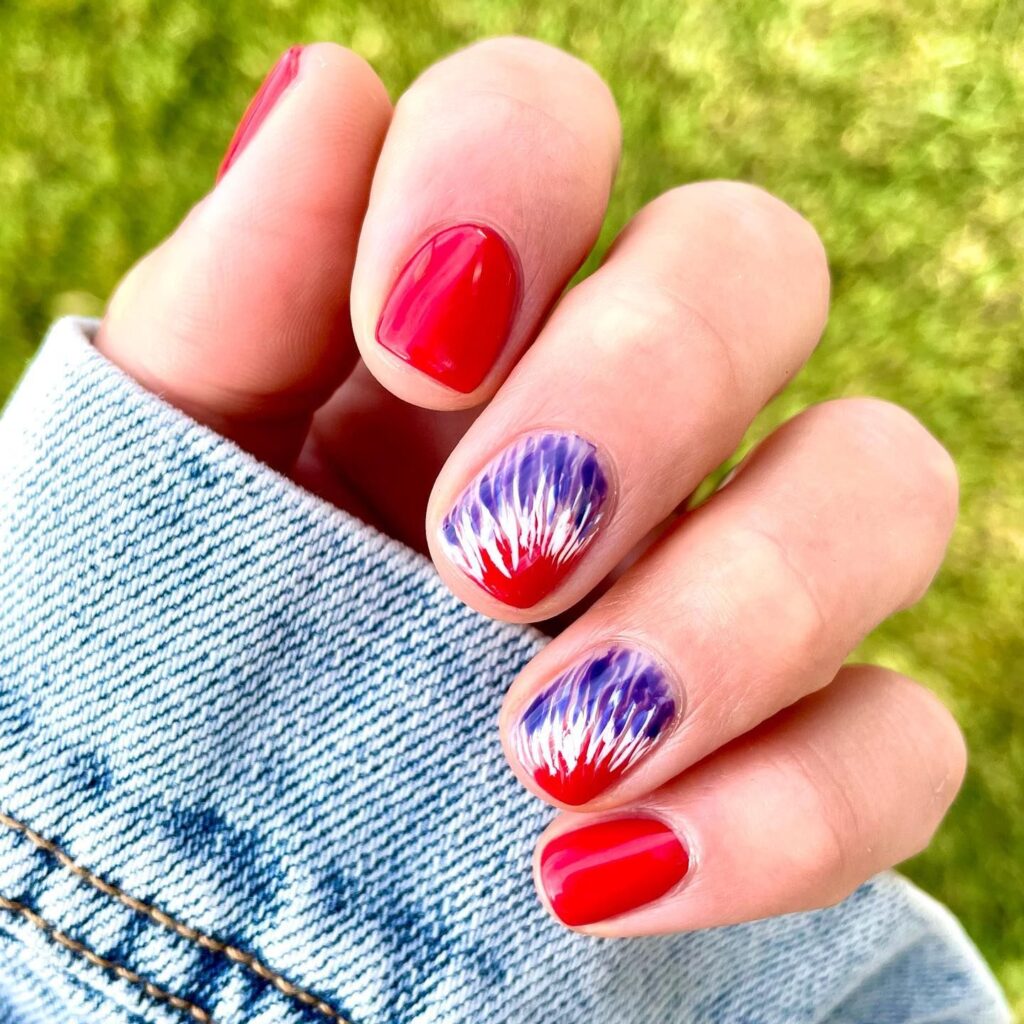 Festive Fireworks manicure